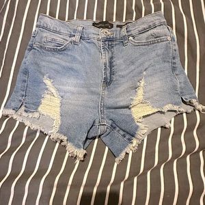 Low Waisted Ripped Shorts